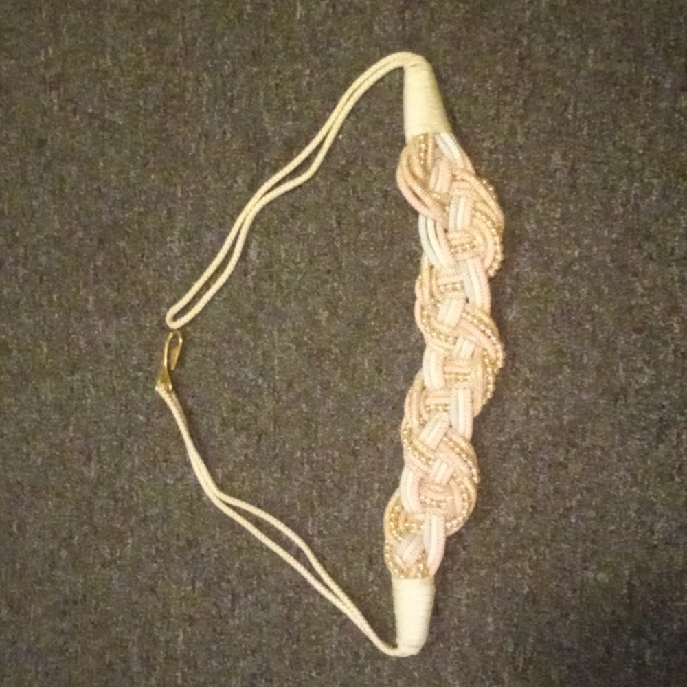 Vintage Cream & Pastel Colored Pearl and Rope Women's Belt